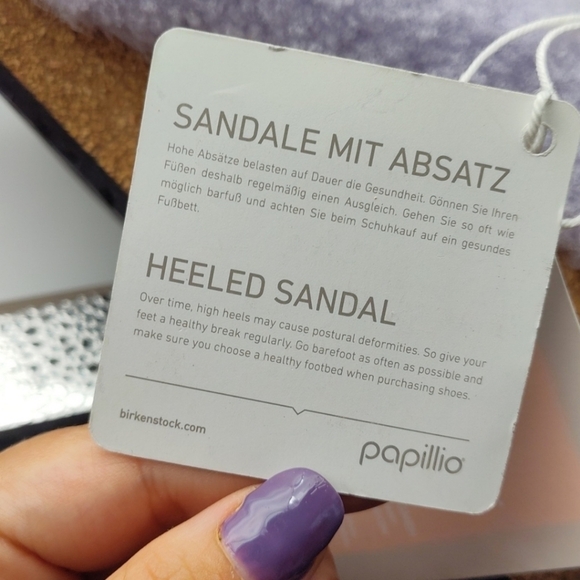 NWT BIRKENSTOCK NAMIKA TEDDY WEDGE IN LILAC EU 38 $170 - Picture 12 of 13